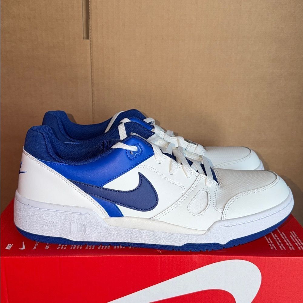 Nike Full Force Low White Royal Blue FB1362-104 Men’s Size 11.5